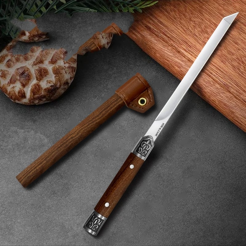 Red rosewood integrated keel sharp high-end fruit peeling knife