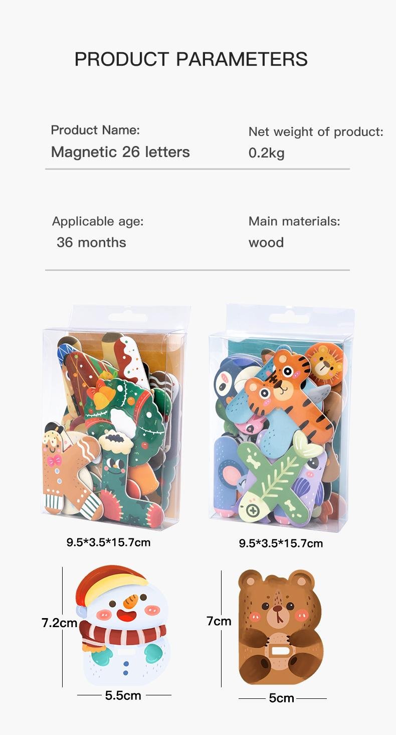 💥LAST DAY SALE 50% OFF💥Magnetic Letters Animals Refrigerator Decoration