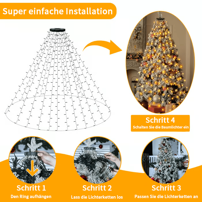 🎄Feiertags-Vorverkauf: Sparen Sie 49 %🔥Weihnachtsbaum-Wasserfalllichter mit Ring(Wasserdicht)