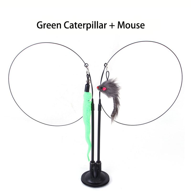 Aiitle Double Wand Suction Cat Toys