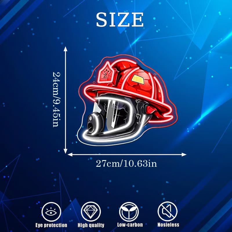 🔥Father's Day Sale🎁Firefighter Helmet Neon Sign