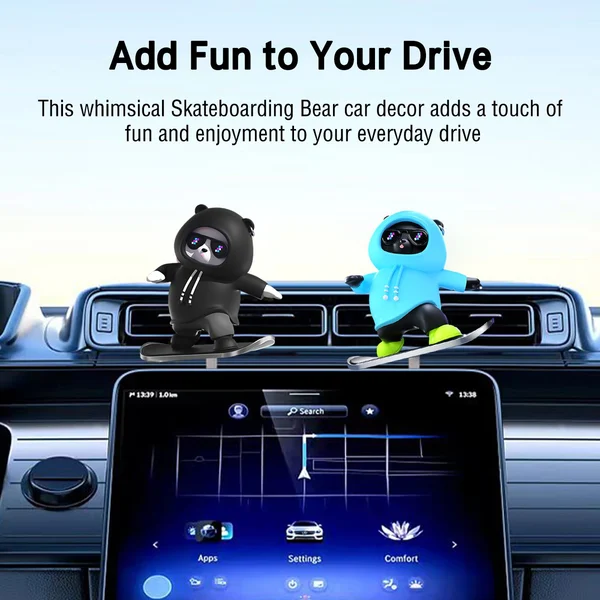 🔥4th of July Sale 50% OFF - 🚗Skateboarding Bear Car Decoration, BUY 2 FREE SHIPPING!