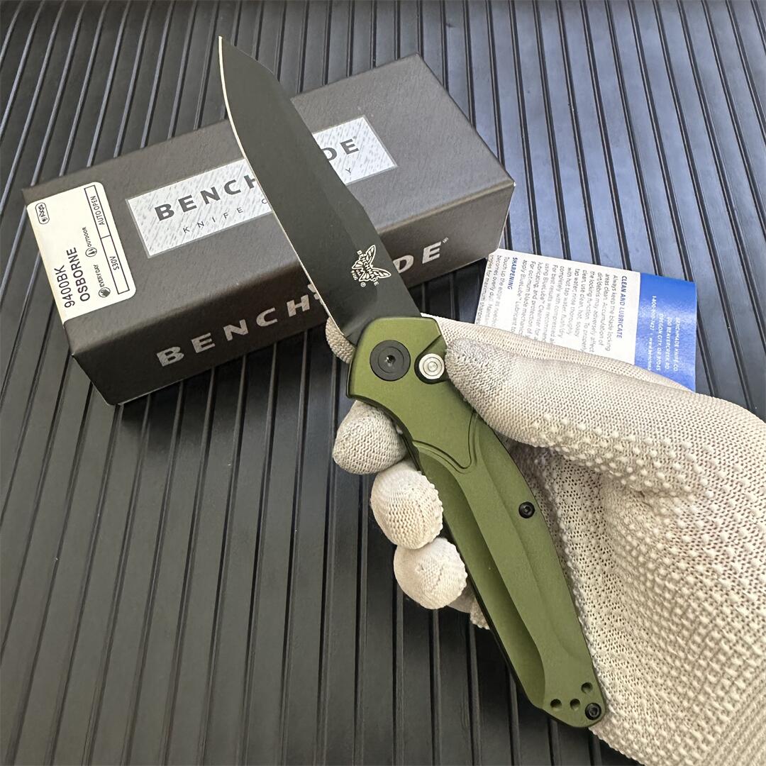 940 Automatic Knife Green Aluminum 3.4, Buy 2 Free Shipping