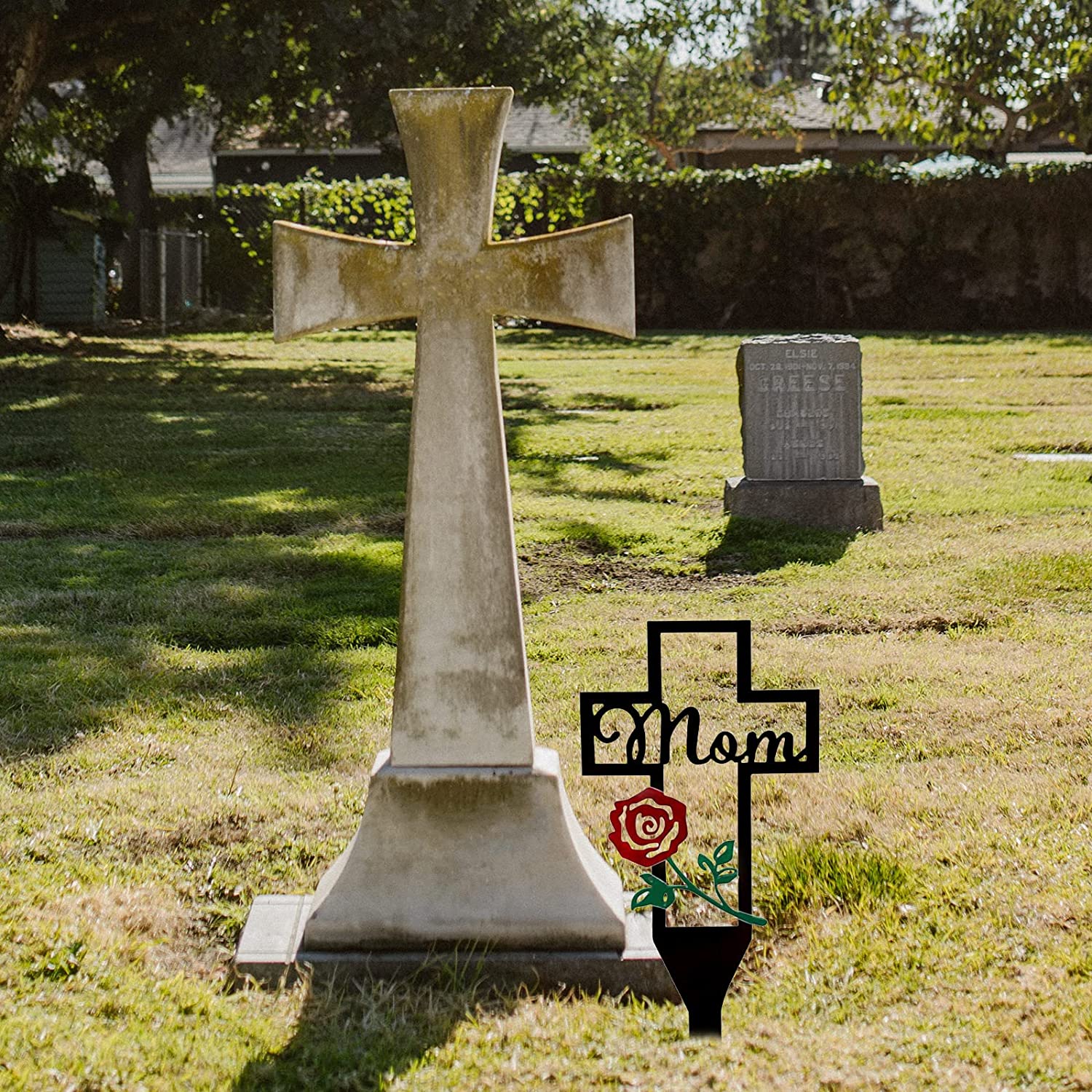 Memorial Day Sale 70%OFF - Cemetery Memorial Cross Stake for Parents