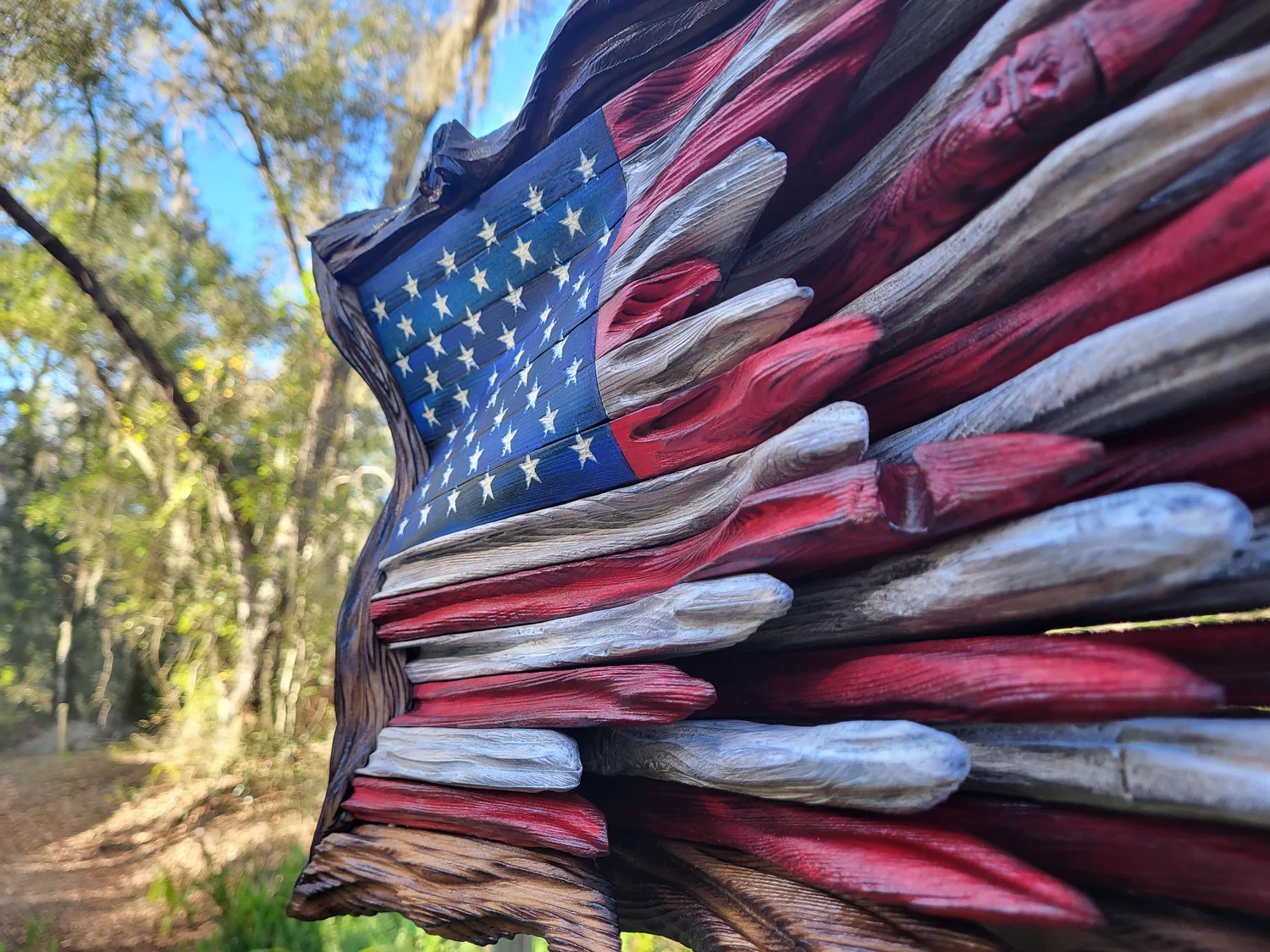 🔥Last Day Sale - 50% OFF🎁Handmade Honor US Flag With Cypress Trim