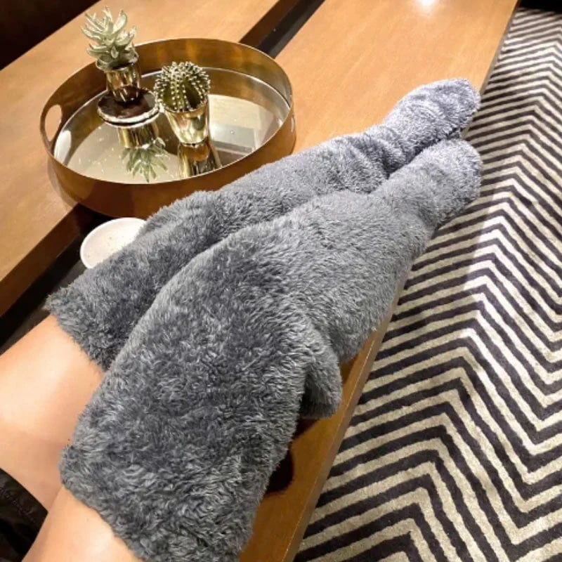 🎄TikTok Christmas Sale -70% OFF💕Comfort Plush Fleece Knee Socks For Christmas❄️🎅
