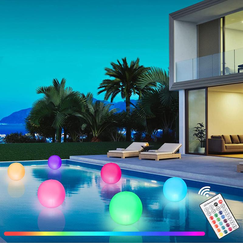 Pool Decoration🎉LED Light 16 Colors Luminous Beach Ball