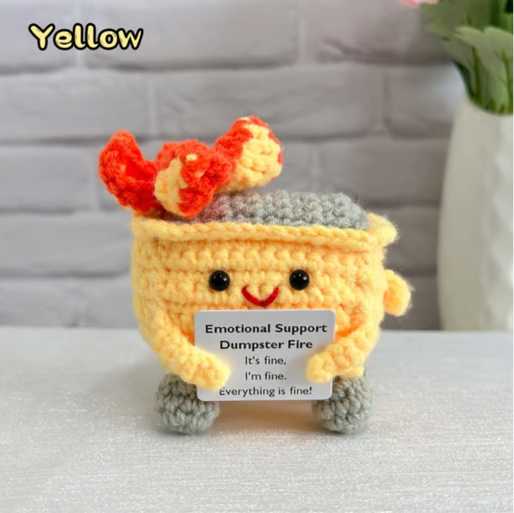 🔥Last Day 49% OFF - 💖Handmade Crochet Dumpster Fire Toy