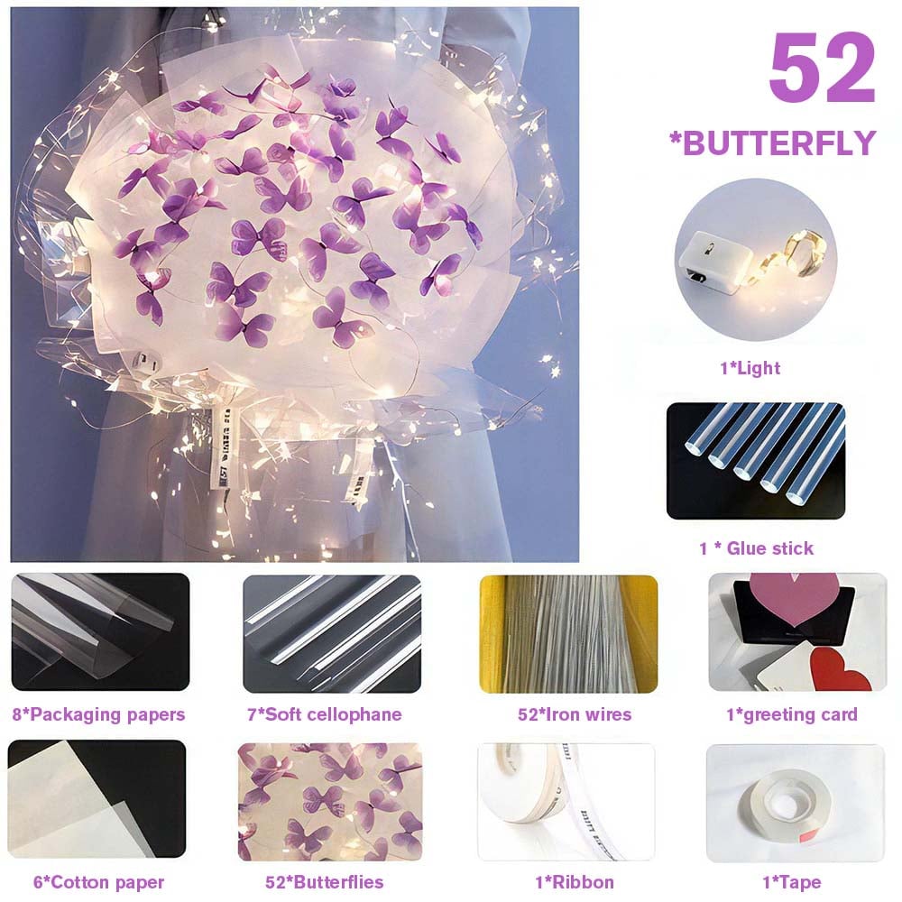 DIY Butterfly Bouquets Handmade Butterfly Flower Material Package