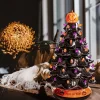 Halloween Colored lights Christmas Tree-Handcrafted and Hand Painted