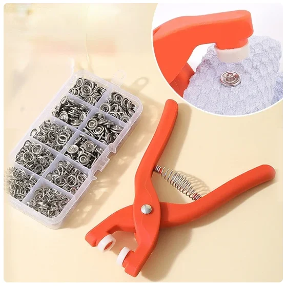 🔥Metal Snap Buttons with Fastener Pliers Tool Kit