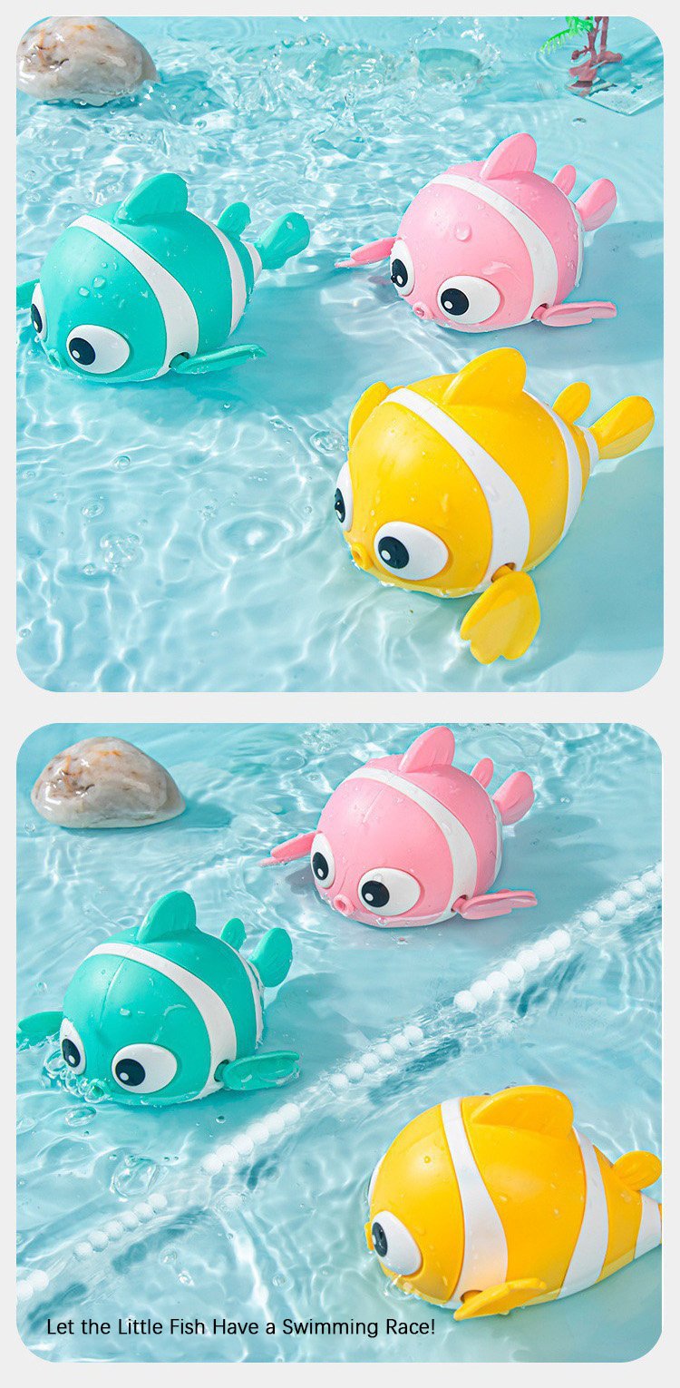 ⏰LAST DAY SALE 50% OFF💥Baby Bath Clownfish Wind-up Toy