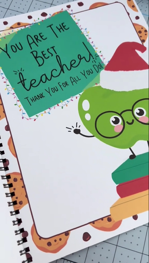 🎄Christmas card book-👩‍🏫If You Give a Teacher A Cookie Book📚