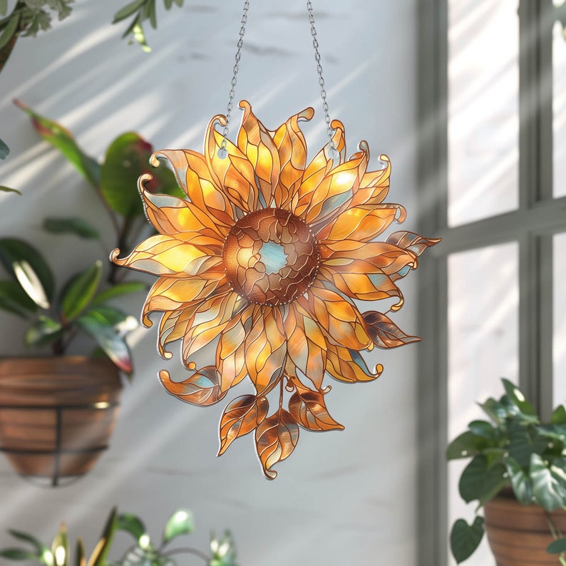 🔥Last Day 50% OFF🌈Sunflower Acrylic Window Hanging