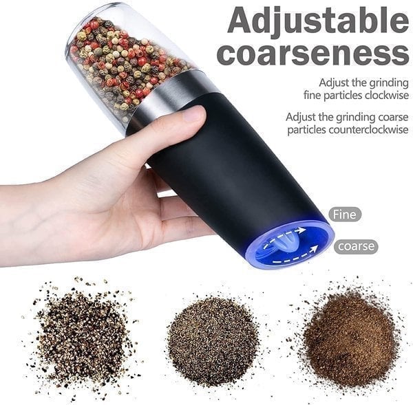 (🌲Early Christmas Sale- 50% OFF) Automatic Electric Gravity Induction Salt & Pepper Grinder - BUY 2 GET FREE SHIPPING