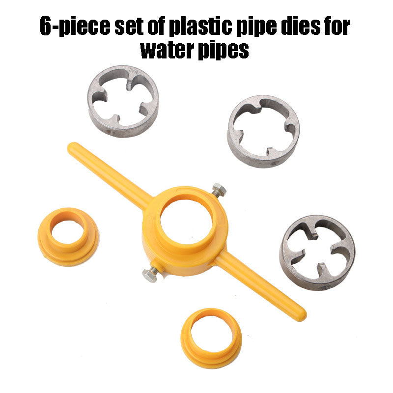 Pipe thread cutter, plastic pipe quick connector set