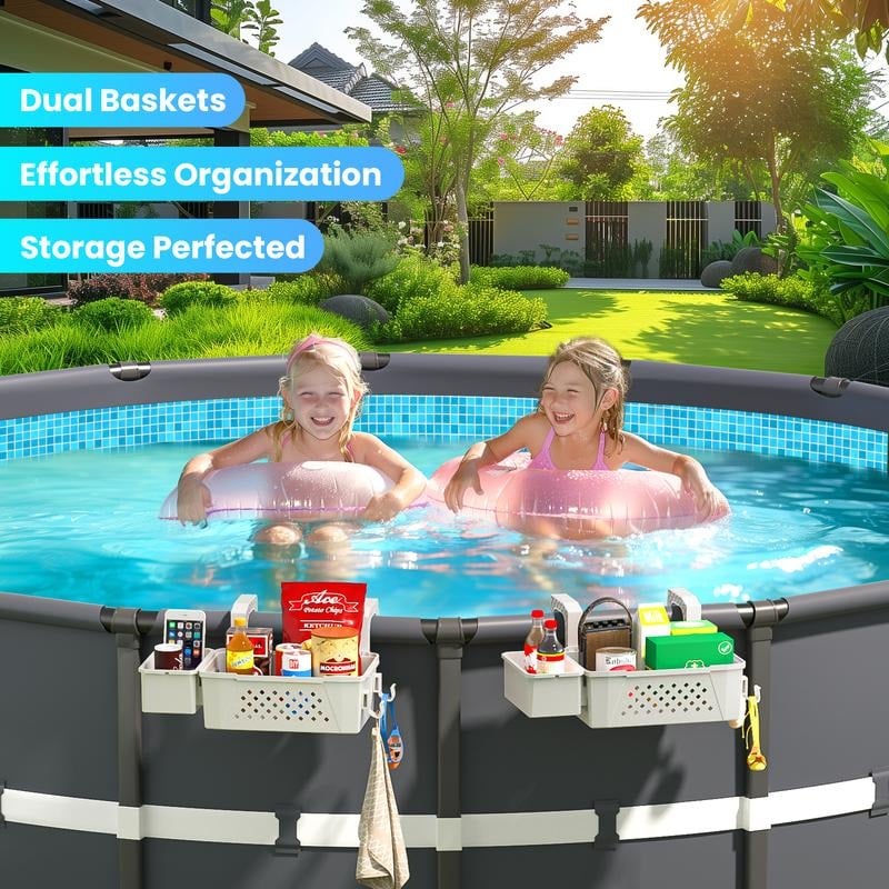 💥LAST DAY SALE 50% OFF💥Poolside Storage Baskets with Cup Holders
