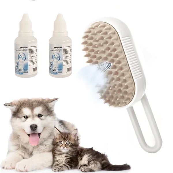 🔥Letzter Tag 49% Rabatt🐾3 in 1 Haustier Grooming Dampfbürste