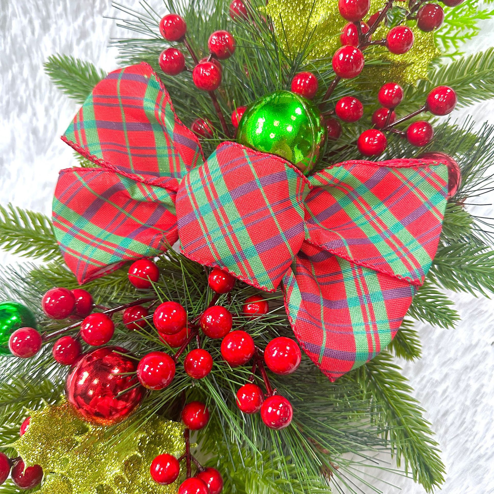 🎅Early Christmas Sale 49% OFF-🌲Christmas Cordless Stairway Swag Teardrop Trim Wreath🎁