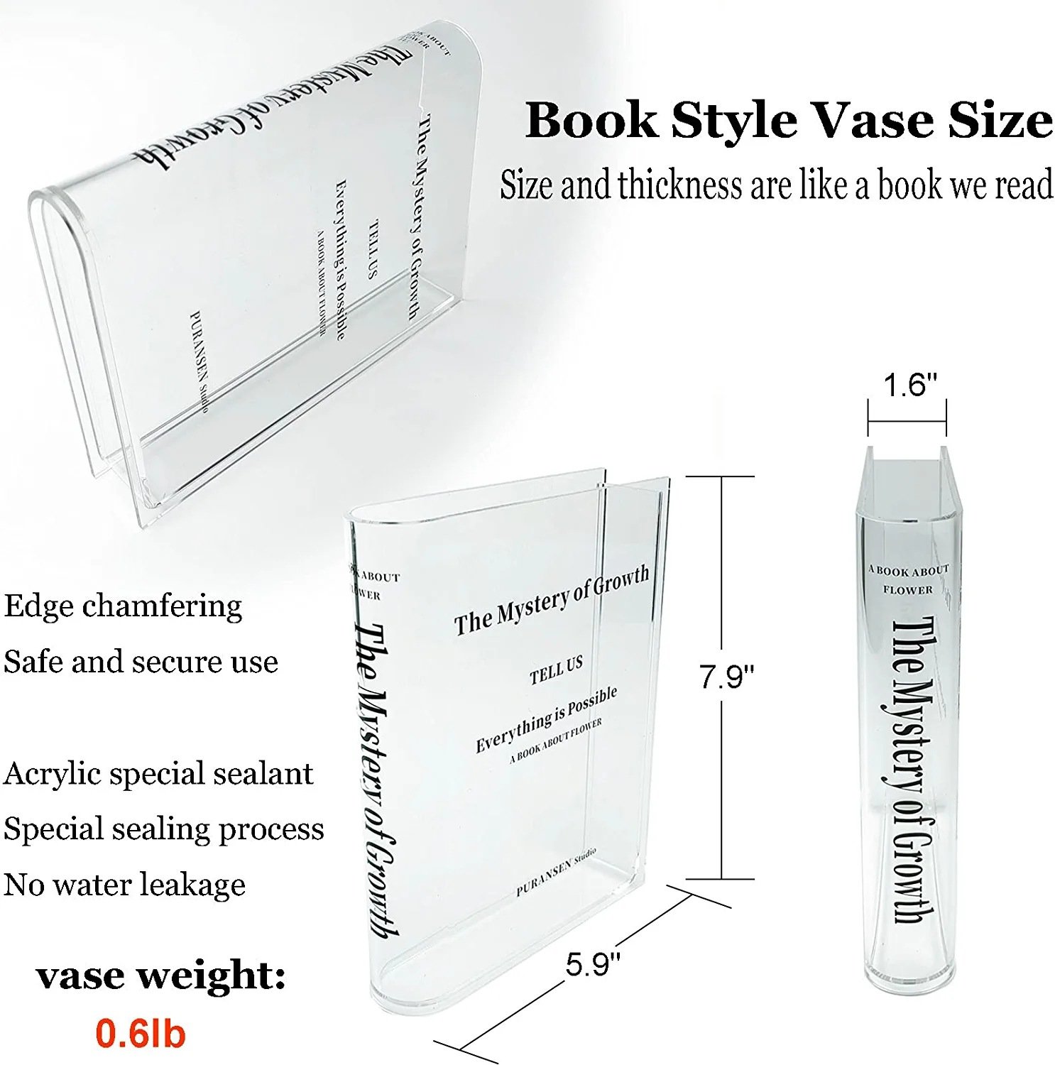 🔥Last Day Promotion 48% OFF - 🔥Acrylic Book Vase for Flowers(BUY 2 FREE SHIPPING NOW)