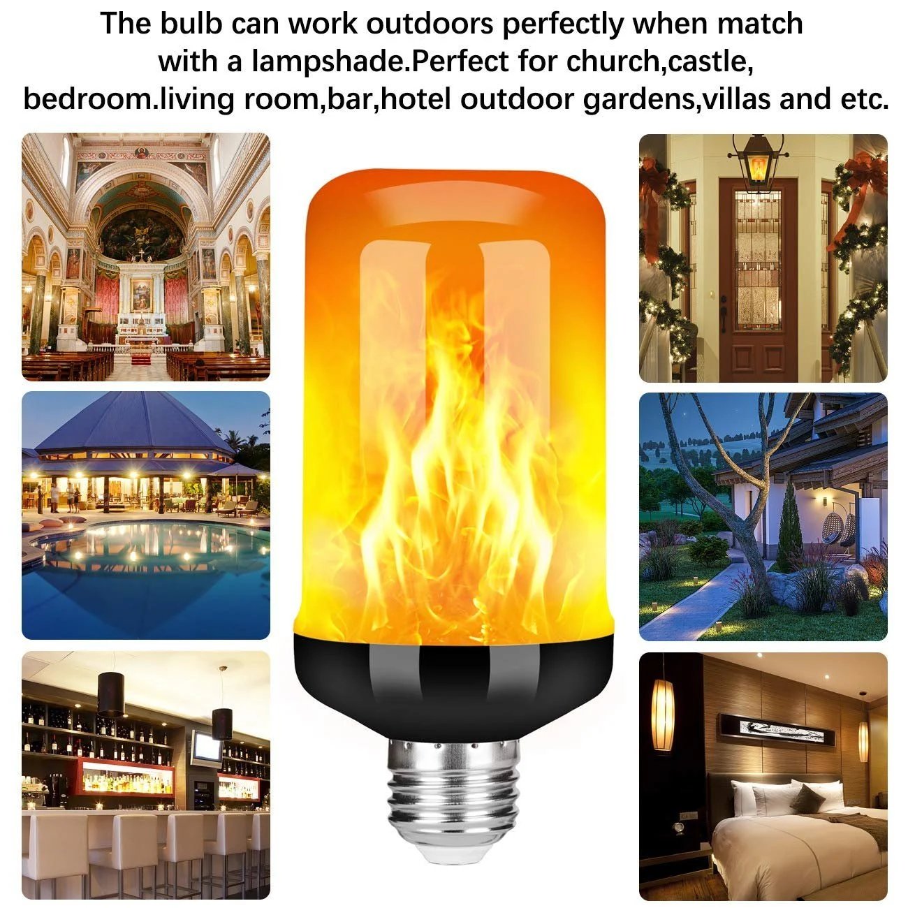 🔥LED Flame Light Bulb With Gravity Sensing Effect &