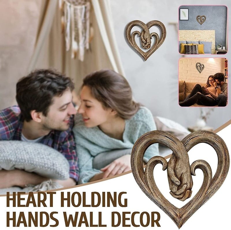 🔥Handmade Heart Holding Hands Wall Decor-Buy 2 Get Free shipping