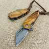 Soybean Damascus Steel Mini Pocket Knife