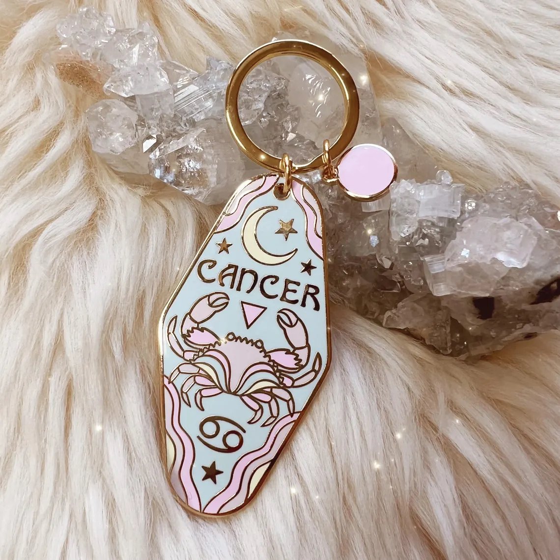 🎁TikTok Last Day Sale - 70% OFF🔥Vintage Illustrated Zodiac Keychain✨🔮