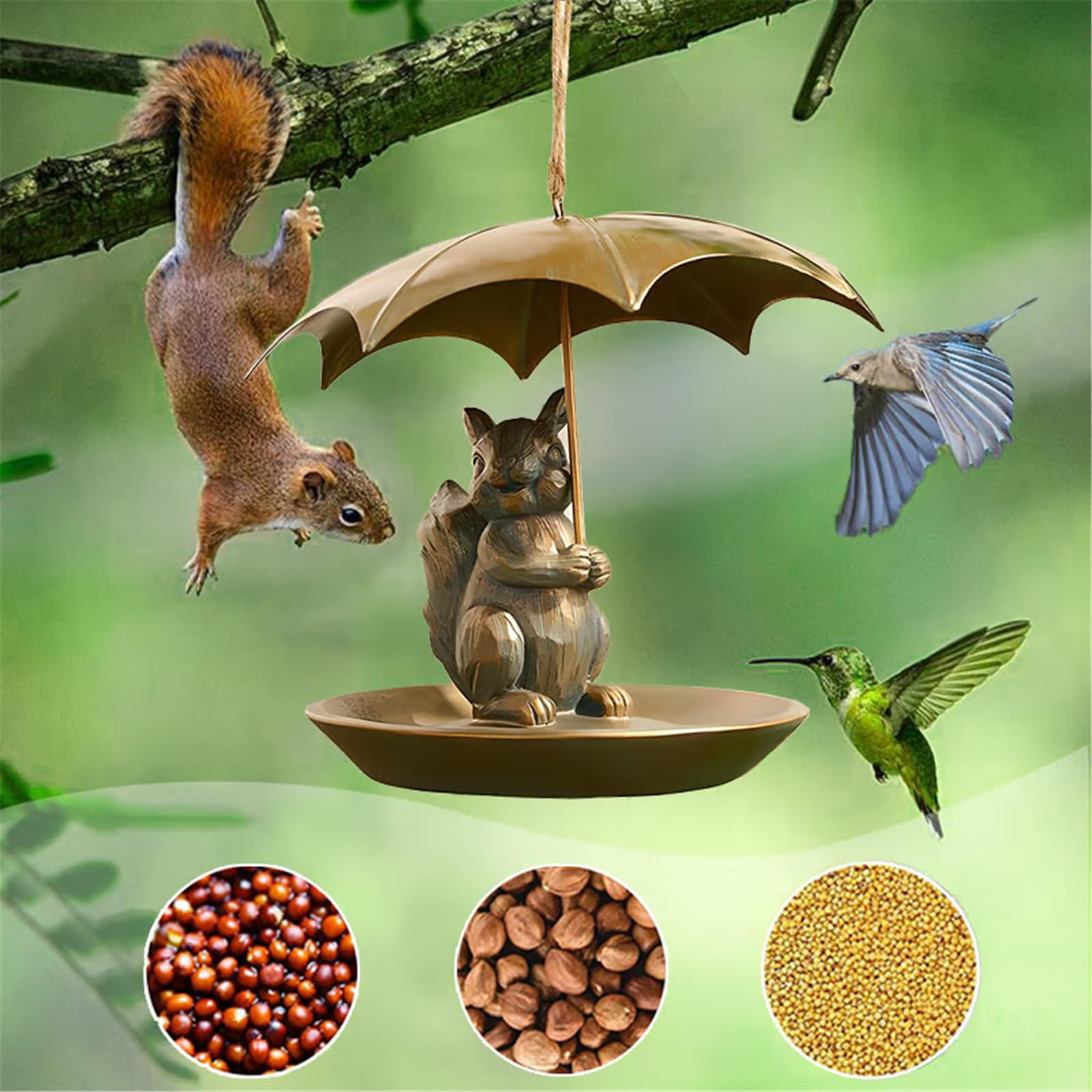 Father's Day Sale 50% Off🐦Girl Next Door Animal Bird Feeder with Umbrella