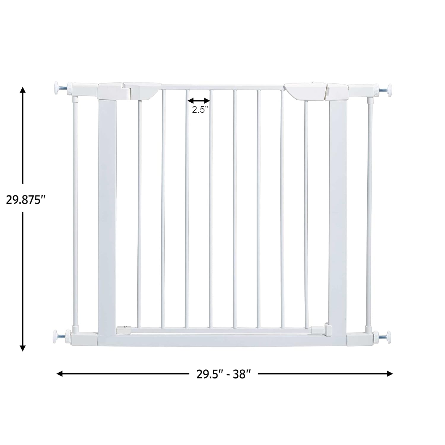 MidWest Homes for Pets Modell 2939SG Haustier-Absperrgitter, Tor zum Durchlaufen, Stahl, 74 cm hoch, 74–97 cm breit, strukturierte Graphitfarbe