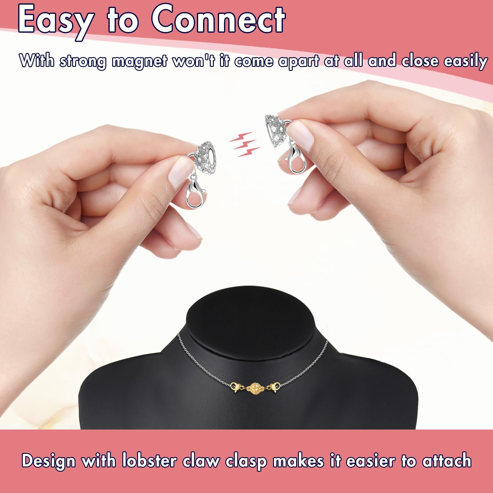 🎁TikTok Last Day Sale - 70% OFF🎉Magnetic Necklace Clasps and Closures