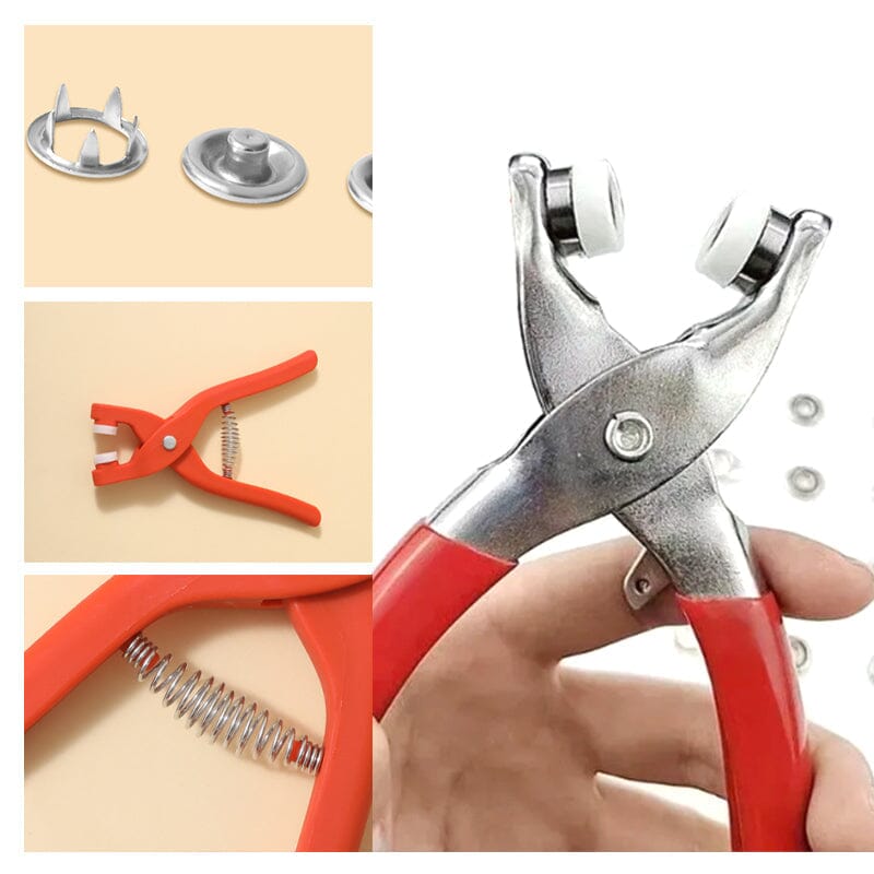 (⏰Last Day Promotion 60% OFF)Metal Snap Buttons with Fastener Pliers Tool Kit(Buy 2 Save $5)