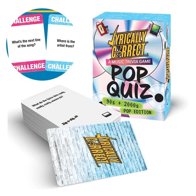 🎁TikTok Last Day Sale - 70% OFF🎶Lyrically Correct Pop Quiz 90s & 2000s Edition Music Trivia Game
