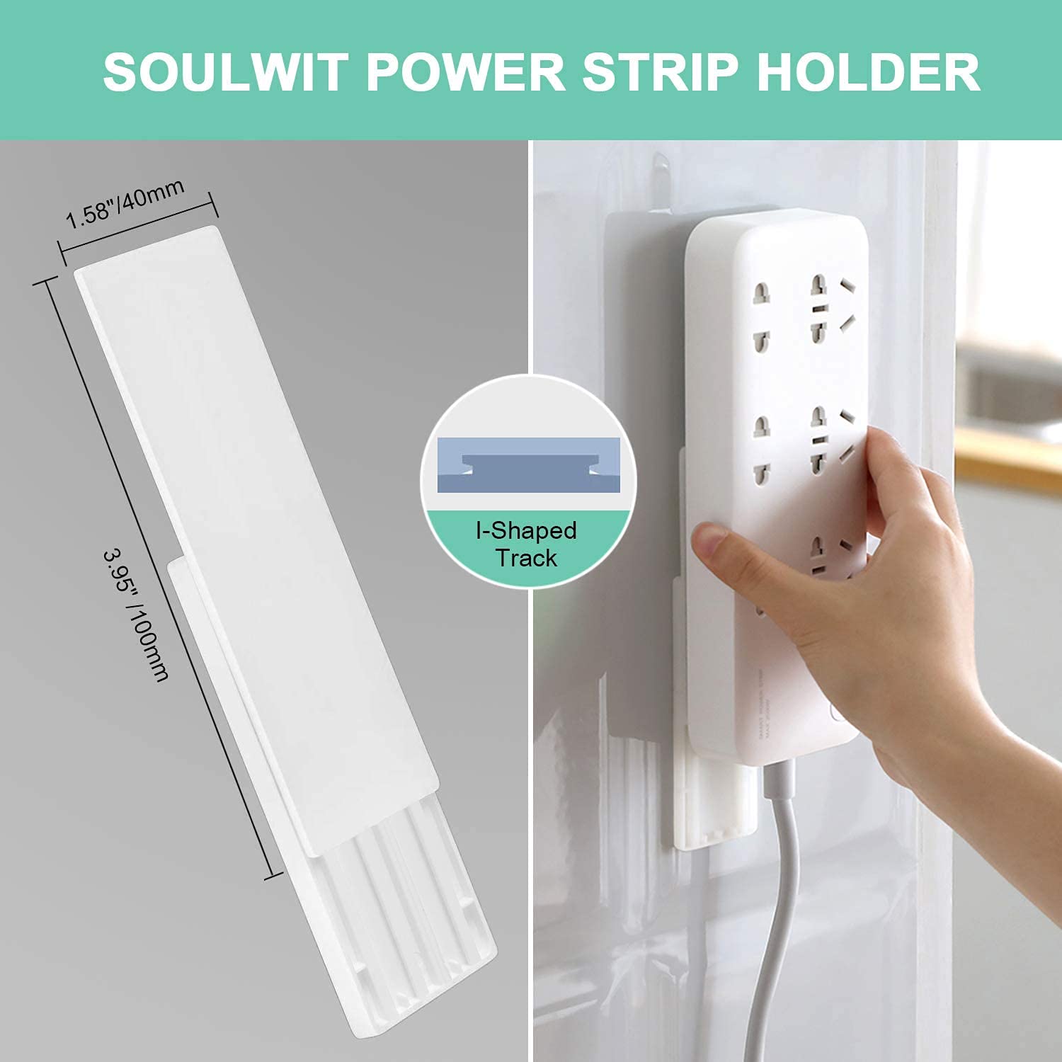 (🔥LAST DAY PROMOTION - SAVE 49% OFF) Self Adhesive Power Strip Holder-Buy 6 Get Extra 20% OFF