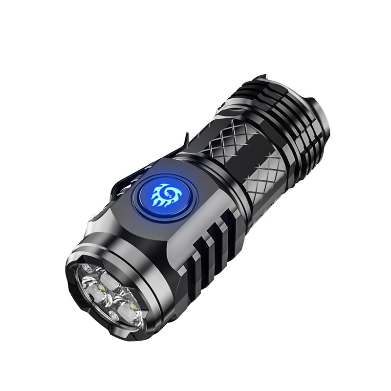 🔥German Three-eyed Monster Mini Flash Super Power Flashlight