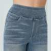 📢Letzter Tag: 49% Rabatt🏆Damen High-Waist Baggy Weite Bein Stretch Strick-Jeans – Bequeme Casual Denim