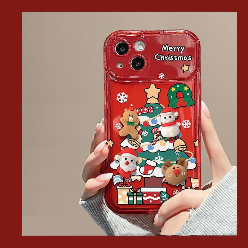 🔥Last Day Promotion 50% OFF🔥Christmas Tree Pendant Flip Mirror Case Cover For iPhone