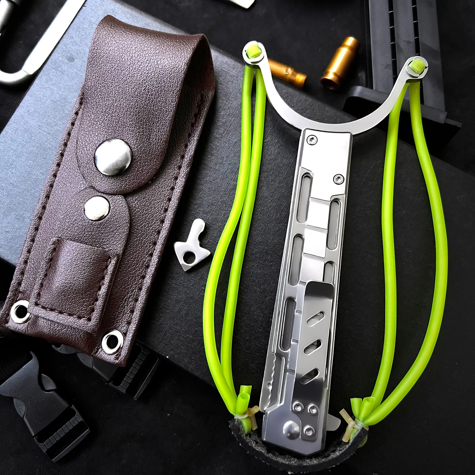 Multi-function Pocket Knife Catapult Hunting EDC Tool