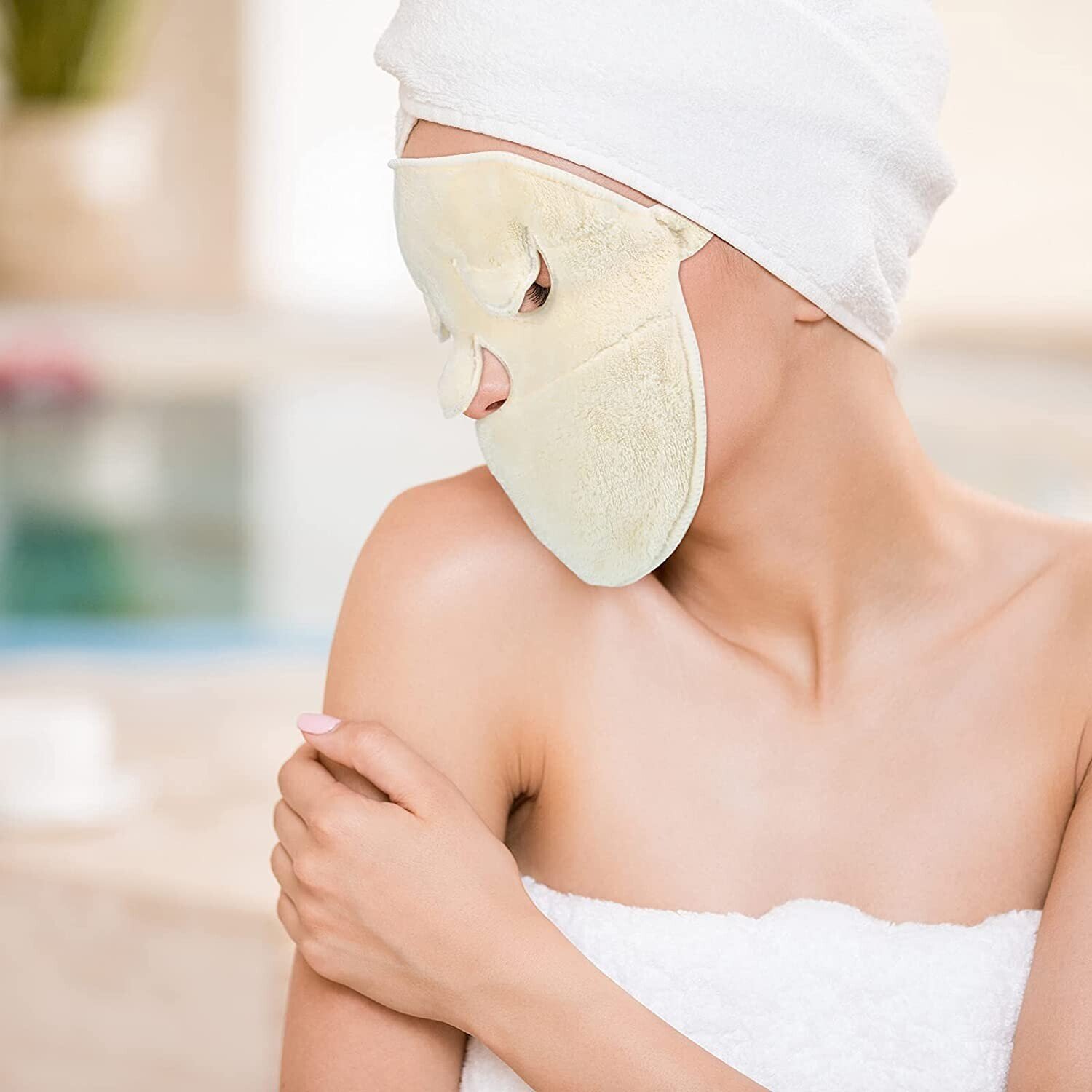 (🔥Last Day Promotion-60%OFF)Hot compress mask towel(Buy 3 get 2 Free)