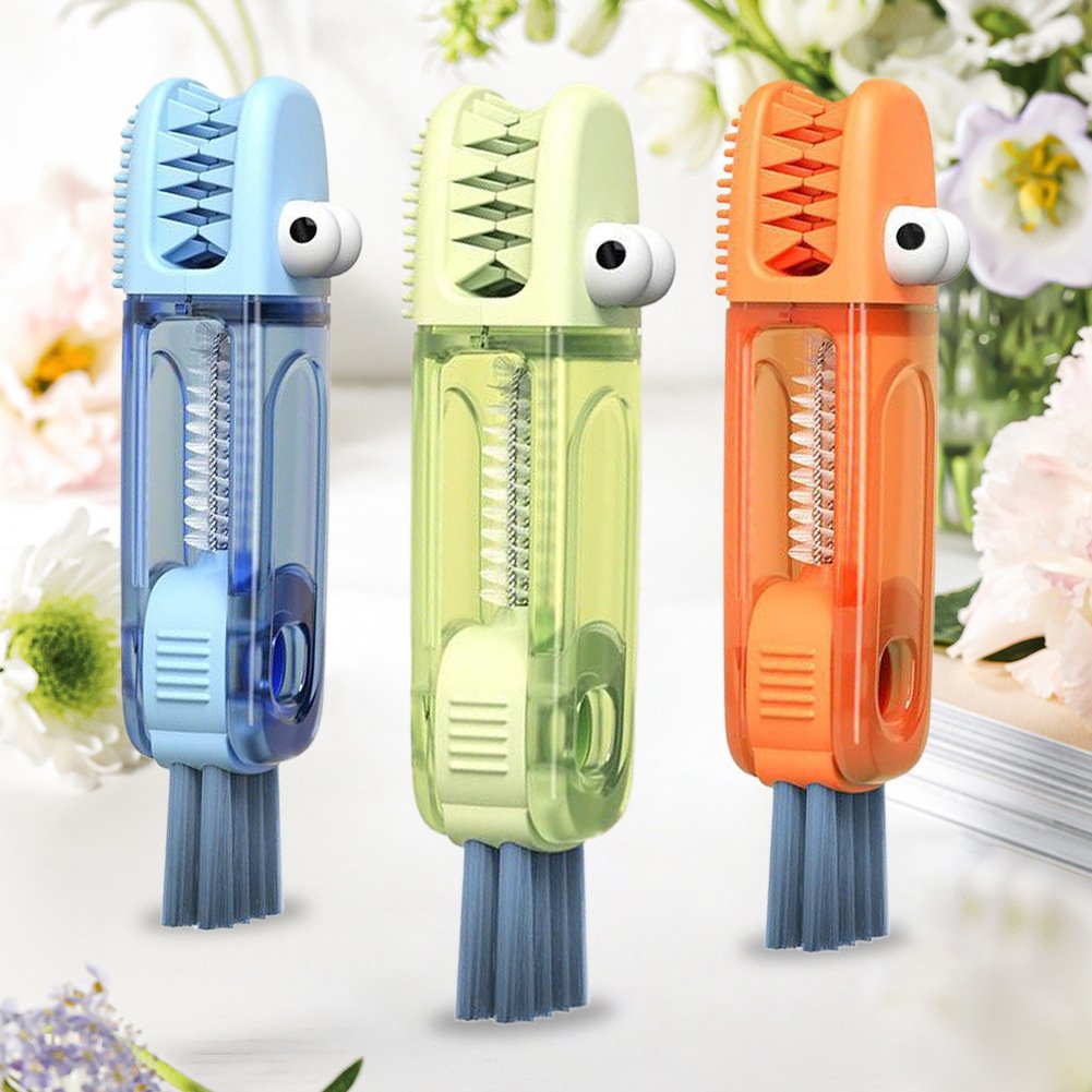 🔥Last Day Promotion 70% OFF🔥Crocodile  Shape 3 in 1 Cup Lid Gap Cleaning Brush⚡Buy 3 Get 3 Free