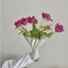 Line art flower vase 3D print white modern ornaments
