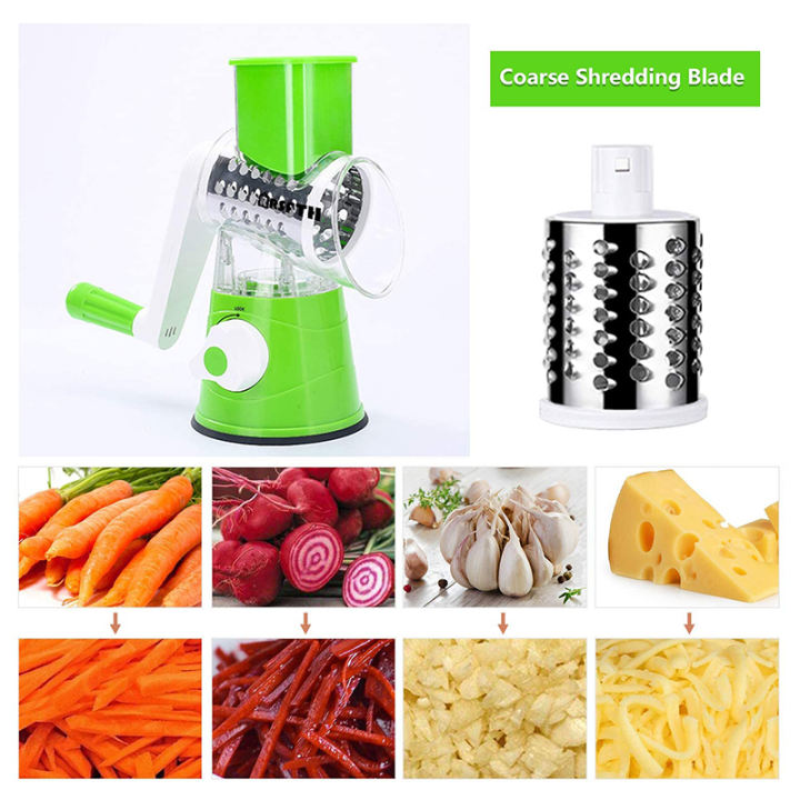 (🌲Early Christmas Sale- SAVE 48% OFF)3 in 1 Rotary Cheese Grater Vegetable Slicer(BUY 2 GET FREE SHIPPING)
