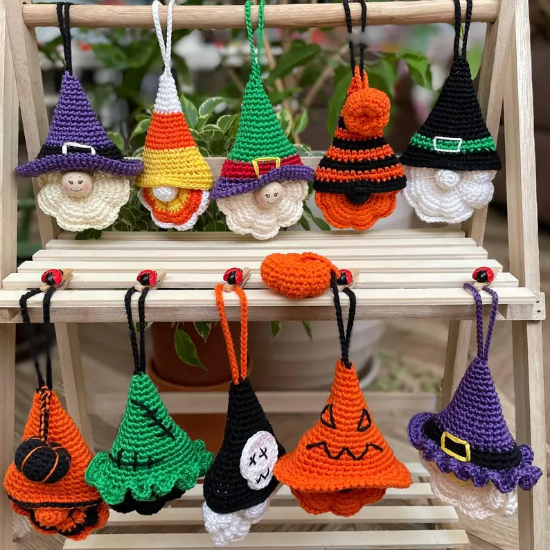 🔥Handmade Halloween Crochet Cute Gnomes