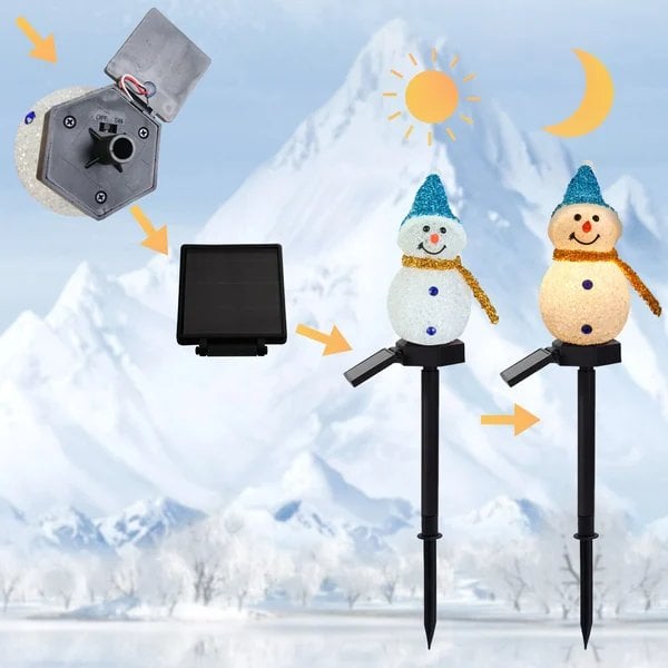 (🌲EARLY CHRISTMAS SALE - 50% OFF) 🔥Waterproof solar snowman lamp 🚚Buy 2 Get 10%OFF