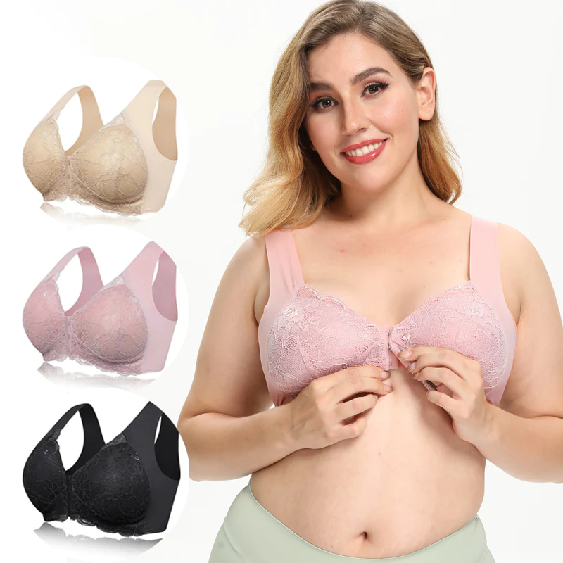 BK®FRONT CLOSURE '5D' SHAPING PUSH UP COMFY WIRELESS BRA(3 PCS)