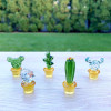 🔥Handmade Mini Glass Cactus Flower Potted Plant Miniature Sets-Buy 5 Get Extra 15% Off