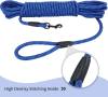 Hi Kiss Dog/Puppy Obedience Recall Training Agility Lead - 15ft 20ft 30ft 50ft 100ft Training Leash - Great for Play, Camping, or Backyard - Black 30ft