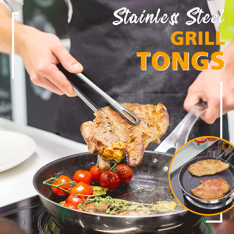 🔥Last Day Promotion 48% OFF -Stainless Steel Grill Tongs - Buy 3 Get 2 Free Now!