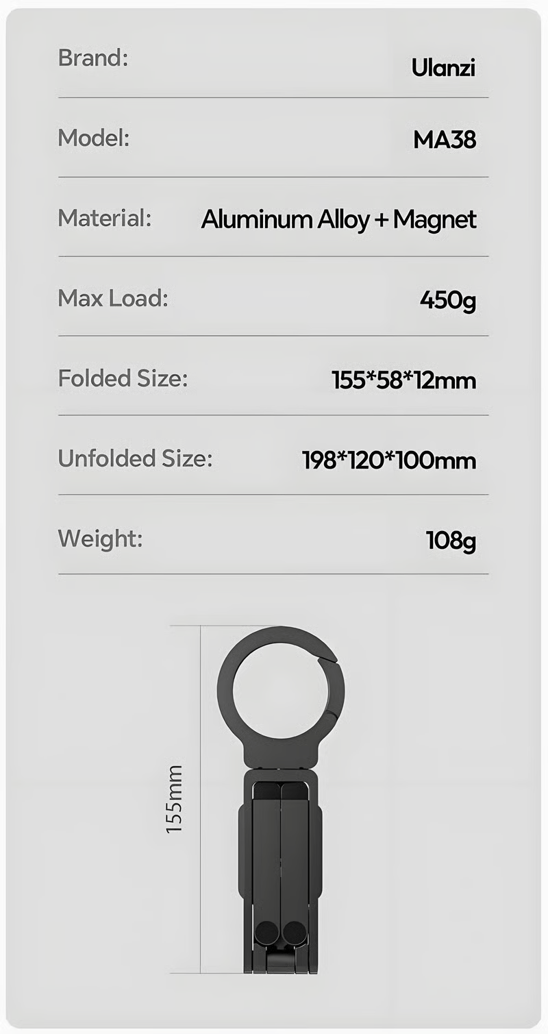 🍂TikTok Fall Mega Sale🎉Magnetic Phone Tripod for iPhone, MA38 Portable Phone Holder Mini Tripod for Magsafe