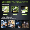 💥Outdoor-Beleuchtung: Weißer Laser-Taschenlampe mit COB-Seitenwarnlicht